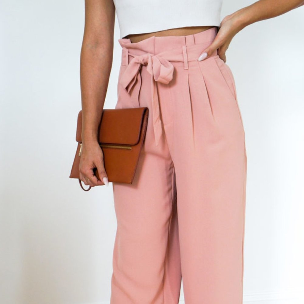 NWT High Waist Wide Leg Pants - Picture 3 of 5